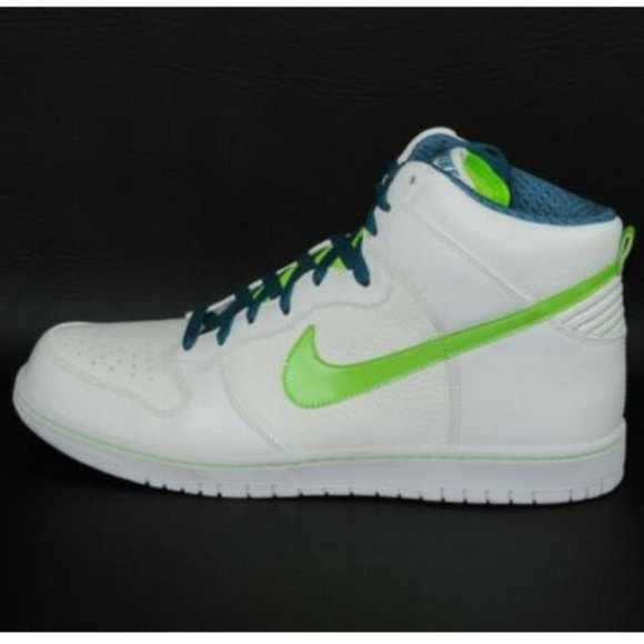 Nike Dunk High Premium Mens Shoes White Electric - Picture 3 of 13